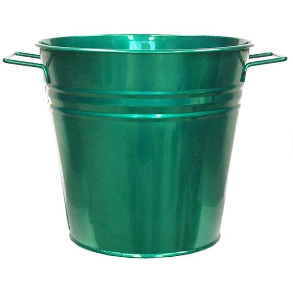 Houston International Trading Houston International Trading 6051E GG Enameled Galvanized Planter; Glazed Green 6051E GG - main